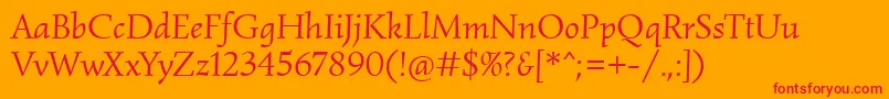 SimonettaItalic Font – Red Fonts on Orange Background