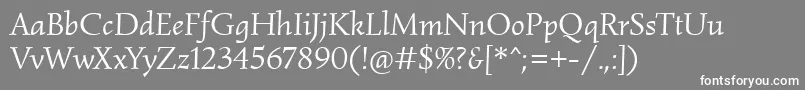 fuente SimonettaItalic – Fuentes Blancas Sobre Fondo Gris