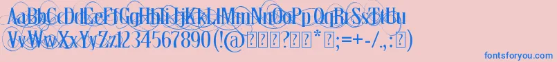 ThronDemo Font – Blue Fonts on Pink Background