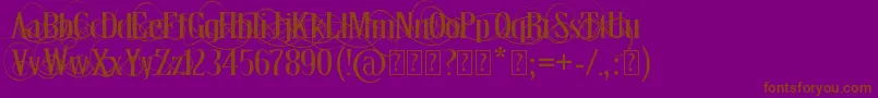 ThronDemo Font – Brown Fonts on Purple Background