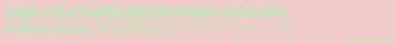 ThronDemo Font – Green Fonts on Pink Background