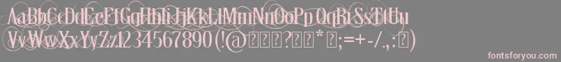ThronDemo-Schriftart – Rosa Schriften auf grauem Hintergrund