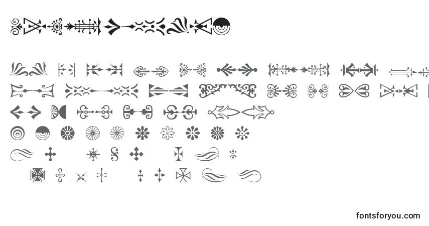 Czcionka PRegular2 – alfabet, cyfry, specjalne znaki