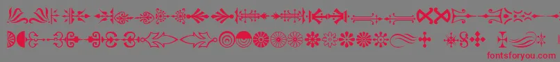 フォントPRegular2 – 赤い文字の灰色の背景
