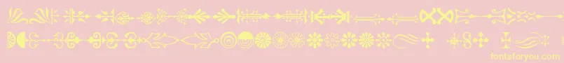 PRegular2 Font – Yellow Fonts on Pink Background