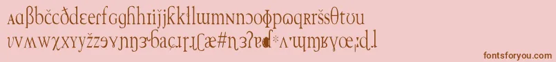 TechphoneticCn Font – Brown Fonts on Pink Background