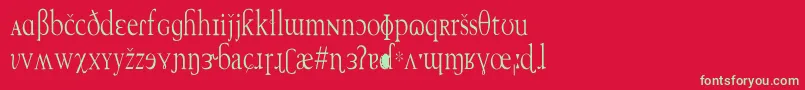 TechphoneticCn Font – Green Fonts on Red Background