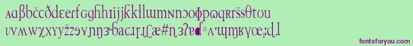 TechphoneticCn Font – Purple Fonts on Green Background