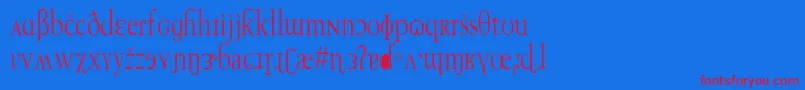 Police TechphoneticCn – polices rouges sur fond bleu