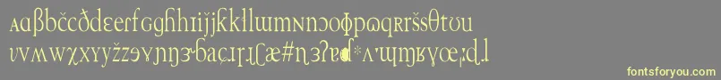TechphoneticCn Font – Yellow Fonts on Gray Background