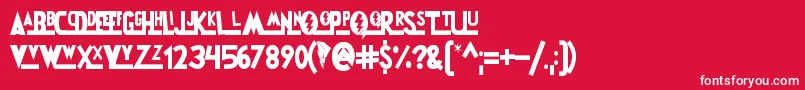 PowerRangers Font – White Fonts on Red Background