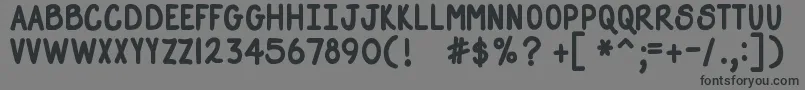 DjbStraightUpNowBold Font – Black Fonts on Gray Background