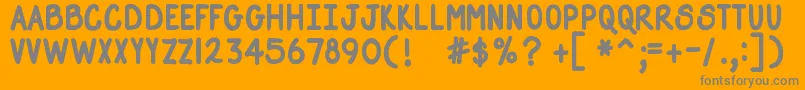 DjbStraightUpNowBold Font – Gray Fonts on Orange Background