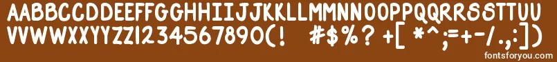 DjbStraightUpNowBold Font – White Fonts on Brown Background