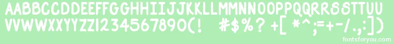 DjbStraightUpNowBold Font – White Fonts on Green Background