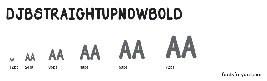 DjbStraightUpNowBold Font Sizes