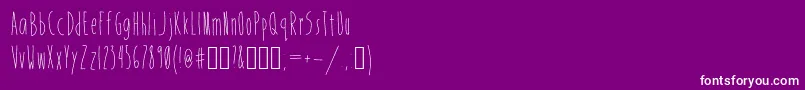 フォントMistress – 紫の背景に白い文字
