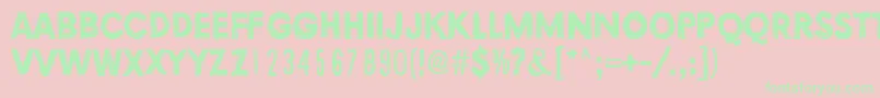 TortureDark Font – Green Fonts on Pink Background