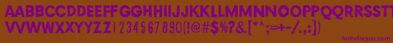 TortureDark Font – Purple Fonts on Brown Background