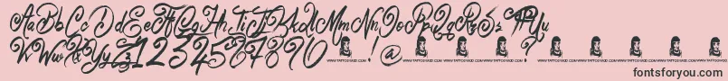 fuente BelieverFever – Fuentes Negras Sobre Fondo Rosa