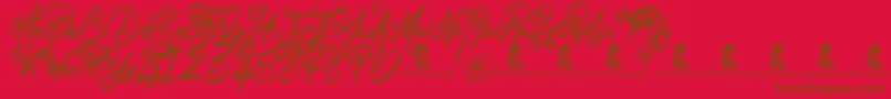 BelieverFever Font – Brown Fonts on Red Background