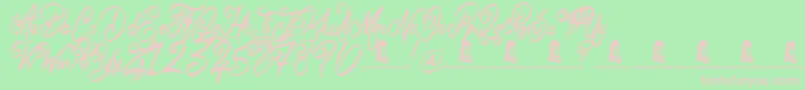 BelieverFever Font – Pink Fonts on Green Background