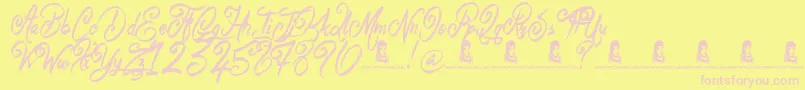 BelieverFever Font – Pink Fonts on Yellow Background