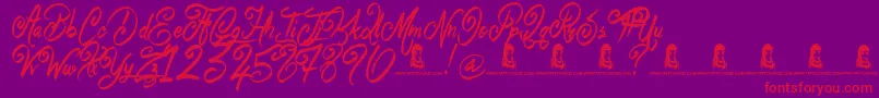 BelieverFever Font – Red Fonts on Purple Background