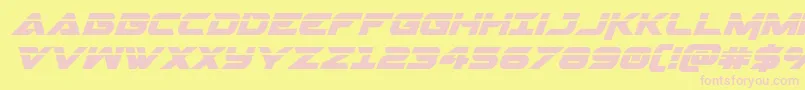 Gemina2laserital Font – Pink Fonts on Yellow Background