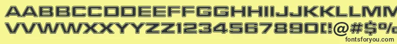 MilleniumBoldExtendedBt Font – Black Fonts on Yellow Background