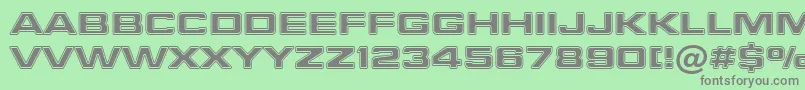 MilleniumBoldExtendedBt Font – Gray Fonts on Green Background