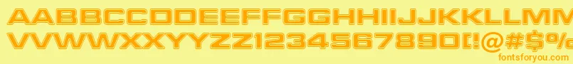 MilleniumBoldExtendedBt Font – Orange Fonts on Yellow Background