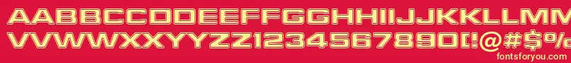 MilleniumBoldExtendedBt Font – Yellow Fonts on Red Background