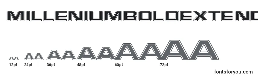 MilleniumBoldExtendedBt Font Sizes