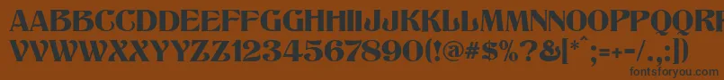 TitaniaModern Font – Black Fonts on Brown Background