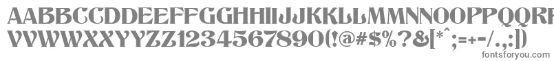 TitaniaModern-fontti – harmaat kirjasimet valkoisella taustalla