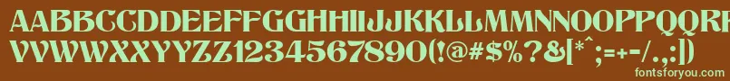 TitaniaModern Font – Green Fonts on Brown Background