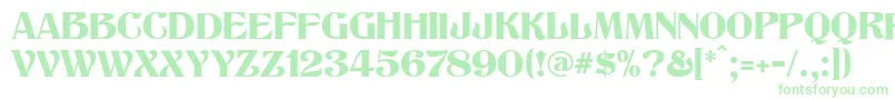 TitaniaModern Font – Green Fonts on White Background