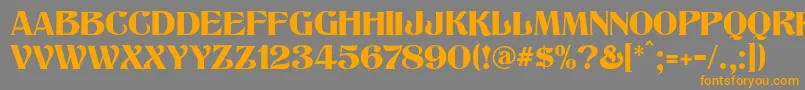 TitaniaModern Font – Orange Fonts on Gray Background