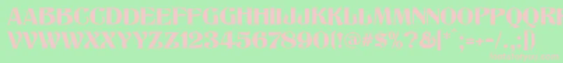 TitaniaModern Font – Pink Fonts on Green Background