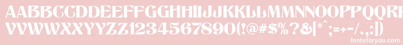 TitaniaModern Font – White Fonts on Pink Background