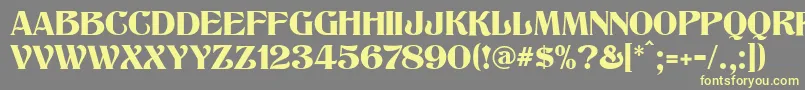 TitaniaModern Font – Yellow Fonts on Gray Background