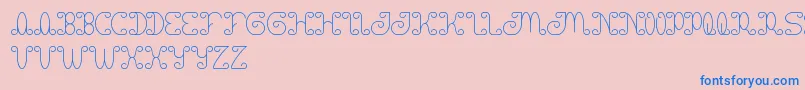 Motorcycle Font – Blue Fonts on Pink Background