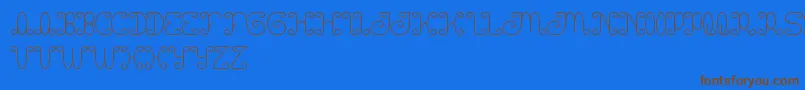 Motorcycle Font – Brown Fonts on Blue Background
