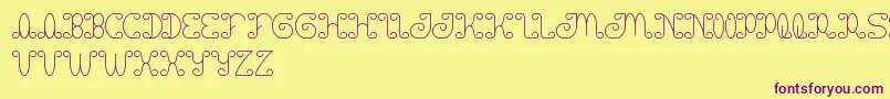 Motorcycle Font – Purple Fonts on Yellow Background