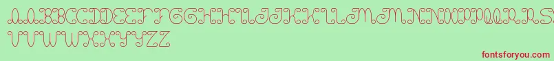 Motorcycle Font – Red Fonts on Green Background