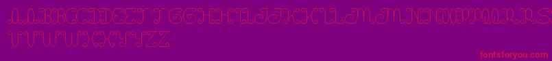 Motorcycle-Schriftart – Rote Schriften auf violettem Hintergrund