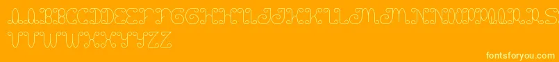 Motorcycle Font – Yellow Fonts on Orange Background