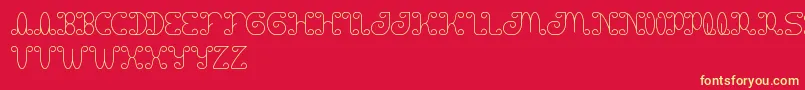 Motorcycle Font – Yellow Fonts on Red Background
