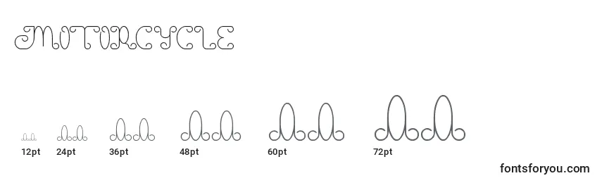 Motorcycle Font Sizes
